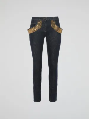 Embellished Fitted Jeans