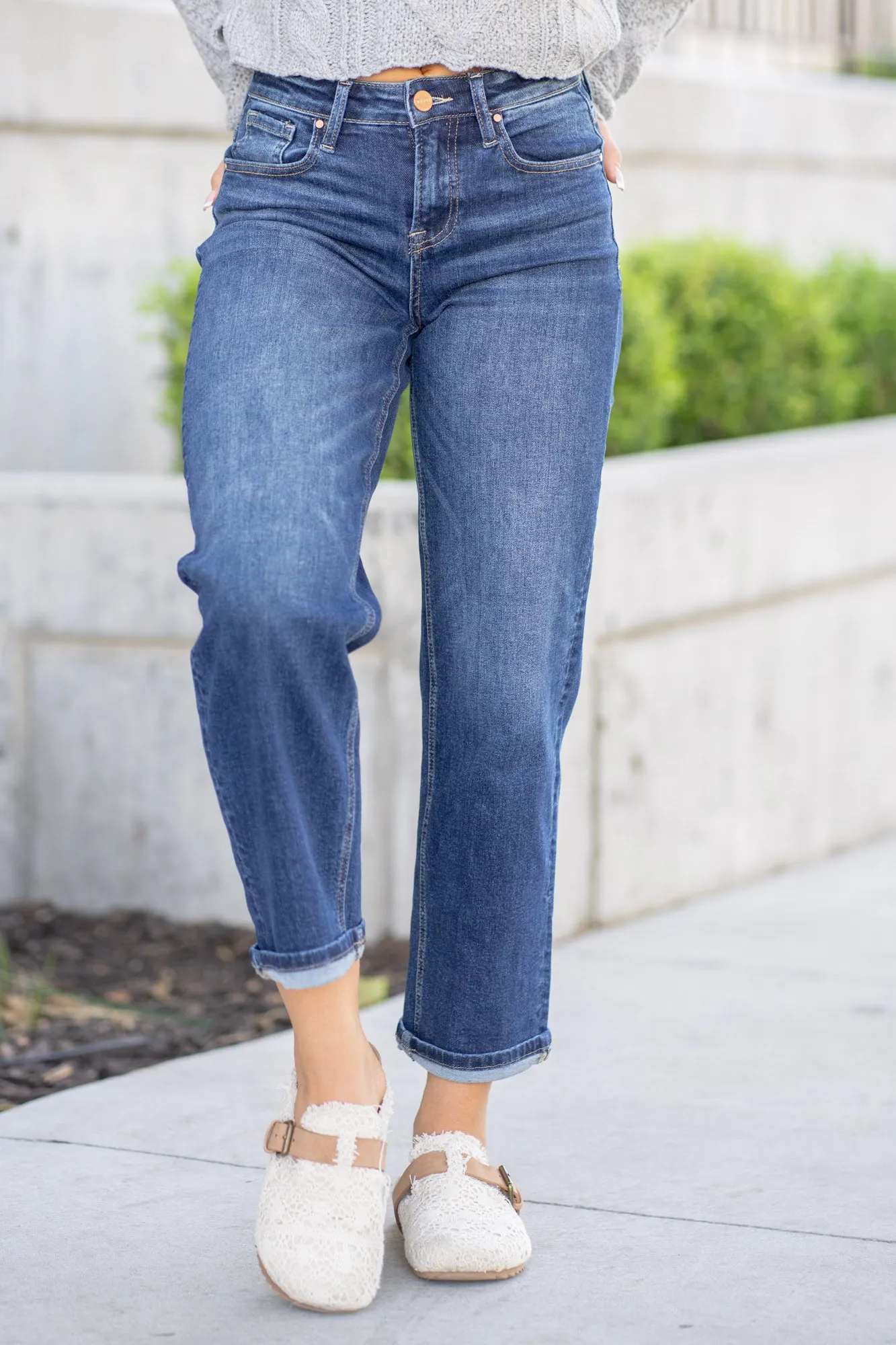 Ember High Rise Crop Boyfriend Regular & Plus Sizes