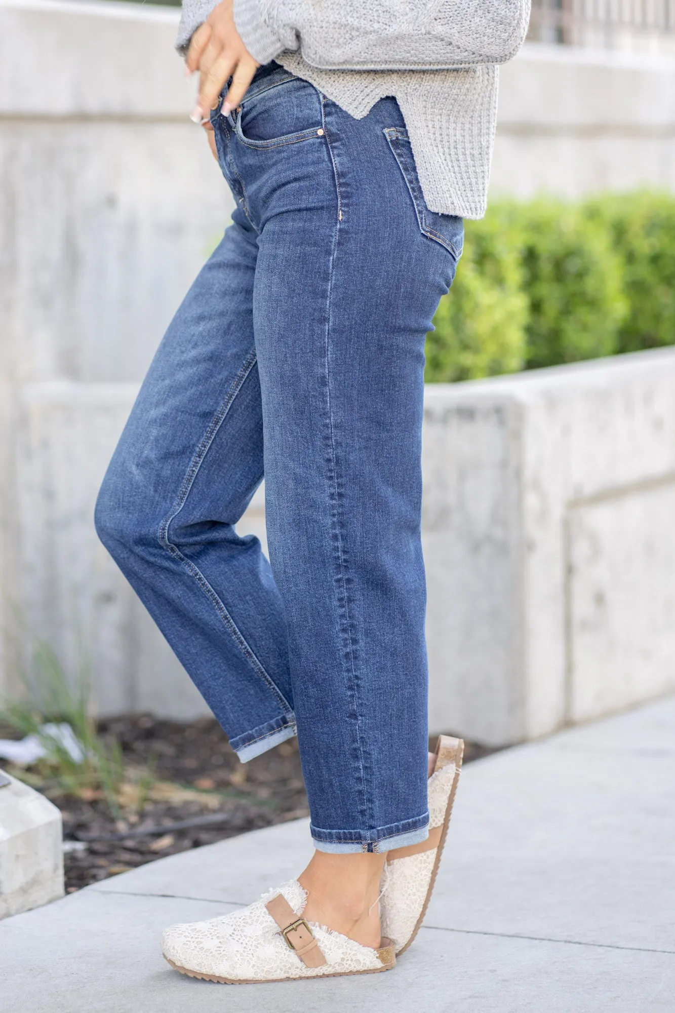 Ember High Rise Crop Boyfriend Regular & Plus Sizes