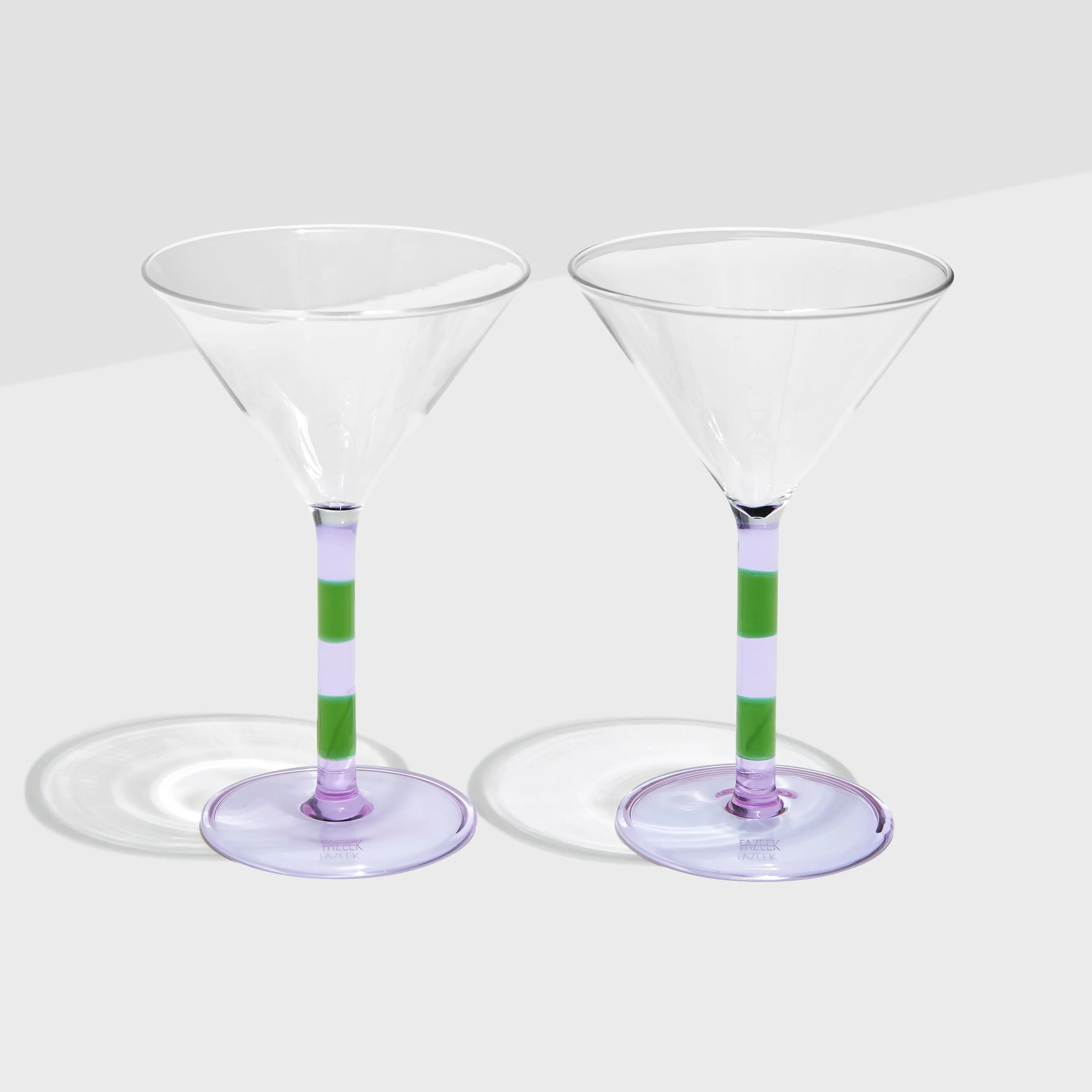 Fazeek Stripped Martini Glass (Set of 2)