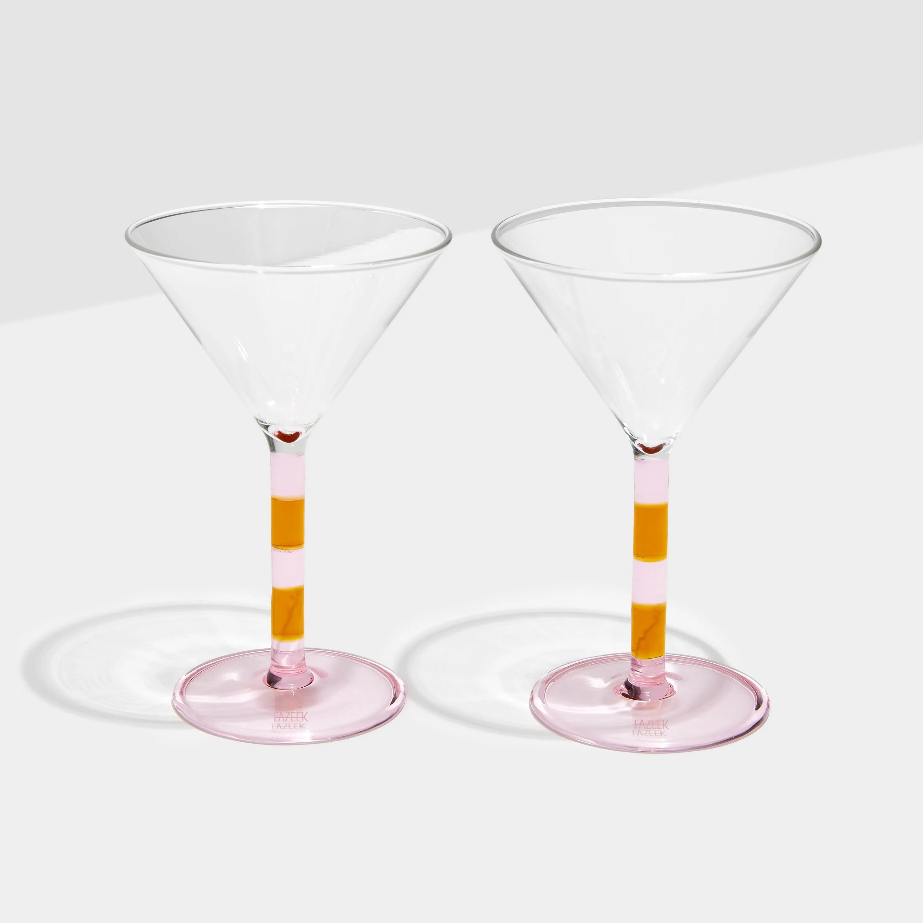 Fazeek Stripped Martini Glass (Set of 2)