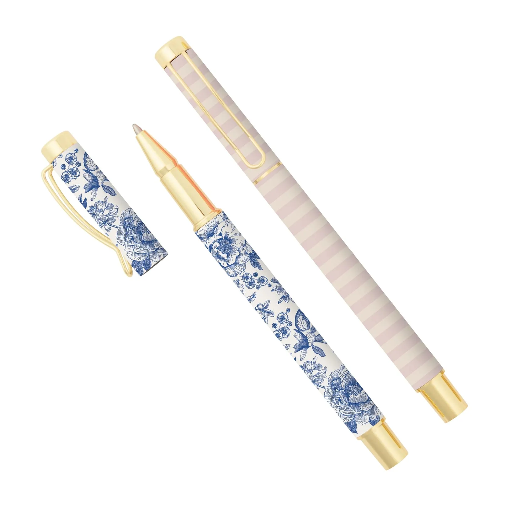 Floral & Striped Pen Set