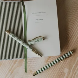 Floral & Striped Pen Set