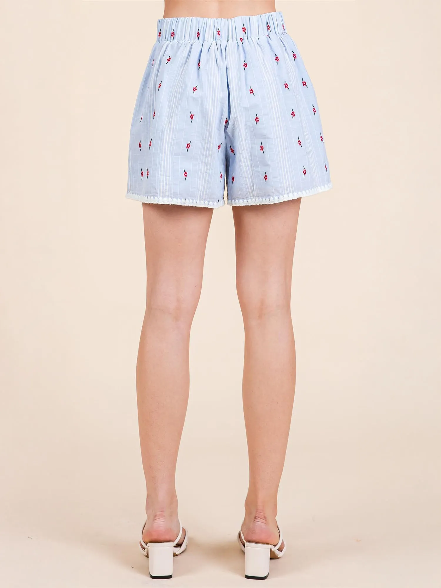Floral Striped Shorts