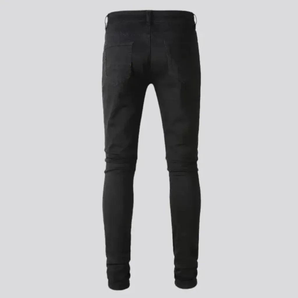 Frayed y2k jeans
 for men