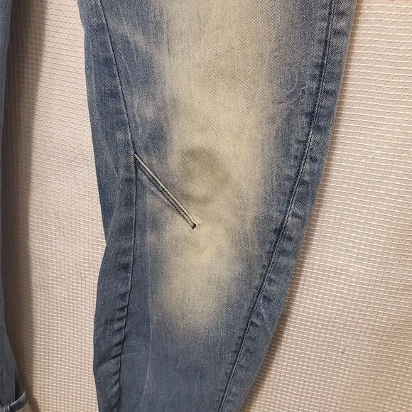 G-STAR Arc 3D Low Boyfriend Jeans Women's W28/L32 Whiskers Faded Zip Barrel Leg