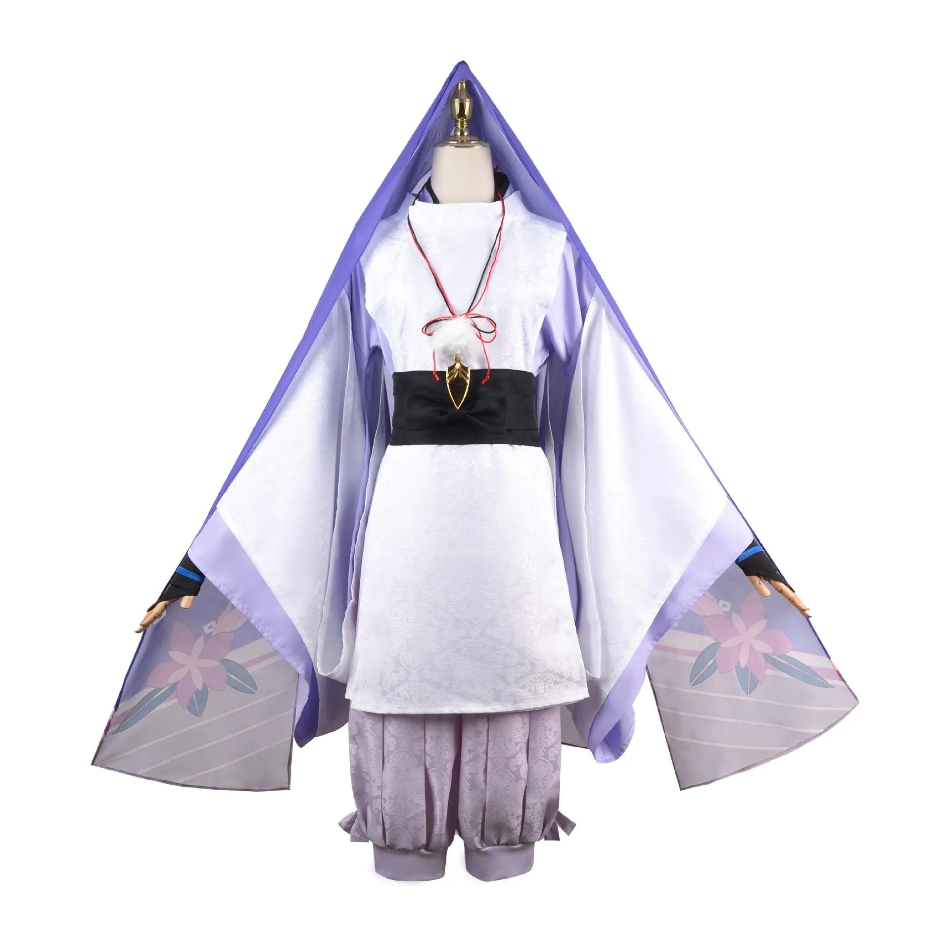 Genshin Impact The Wanderer Young Scaramouche Balladeer Cosplay Costume Kimono Top and Cape with Pants