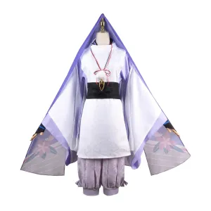 Genshin Impact The Wanderer Young Scaramouche Balladeer Cosplay Costume Kimono Top and Cape with Pants