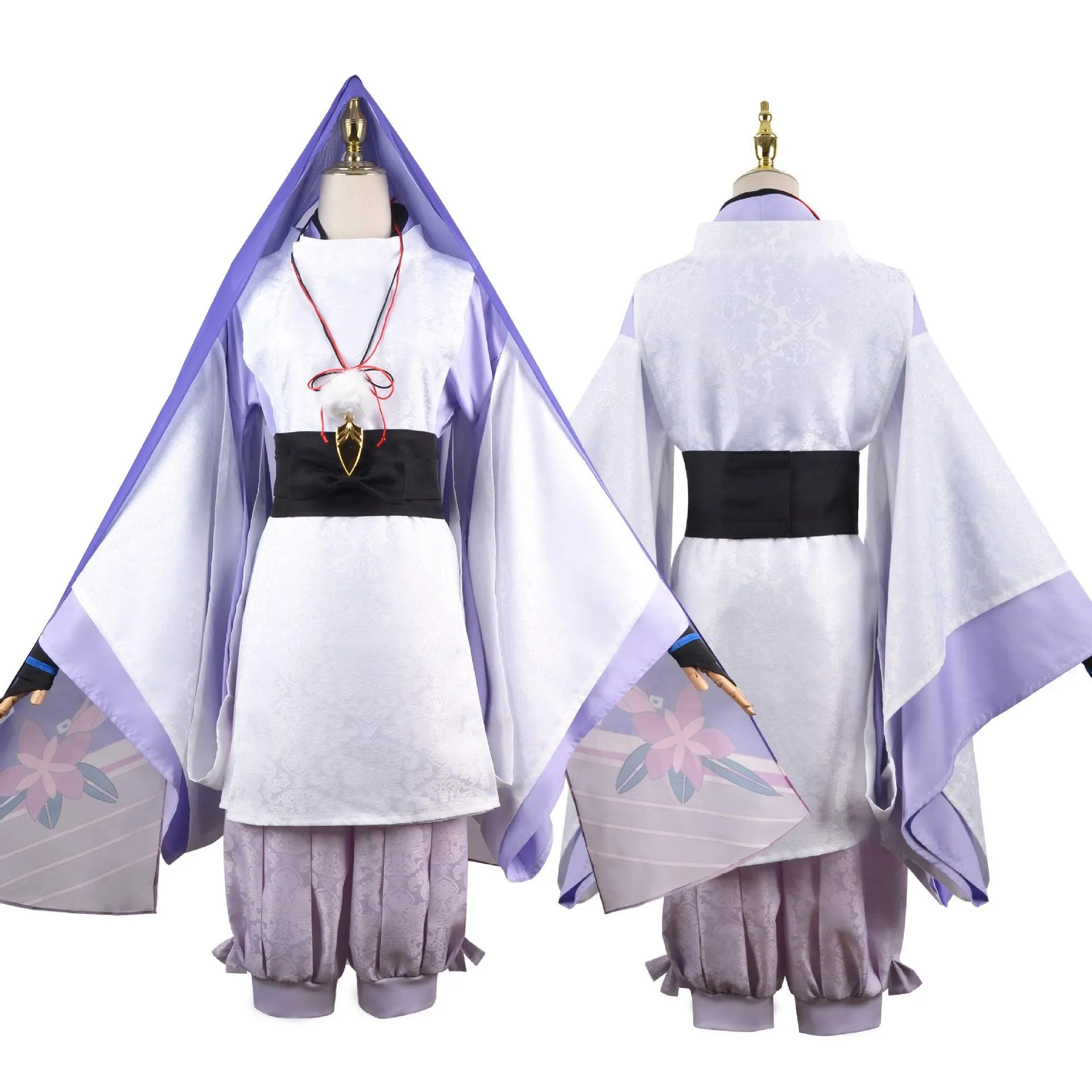 Genshin Impact The Wanderer Young Scaramouche Balladeer Cosplay Costume Kimono Top and Cape with Pants