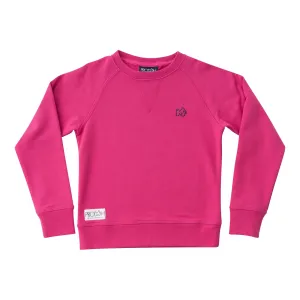 Girls' Crew Control Sweatshirt in Raspberry Rose