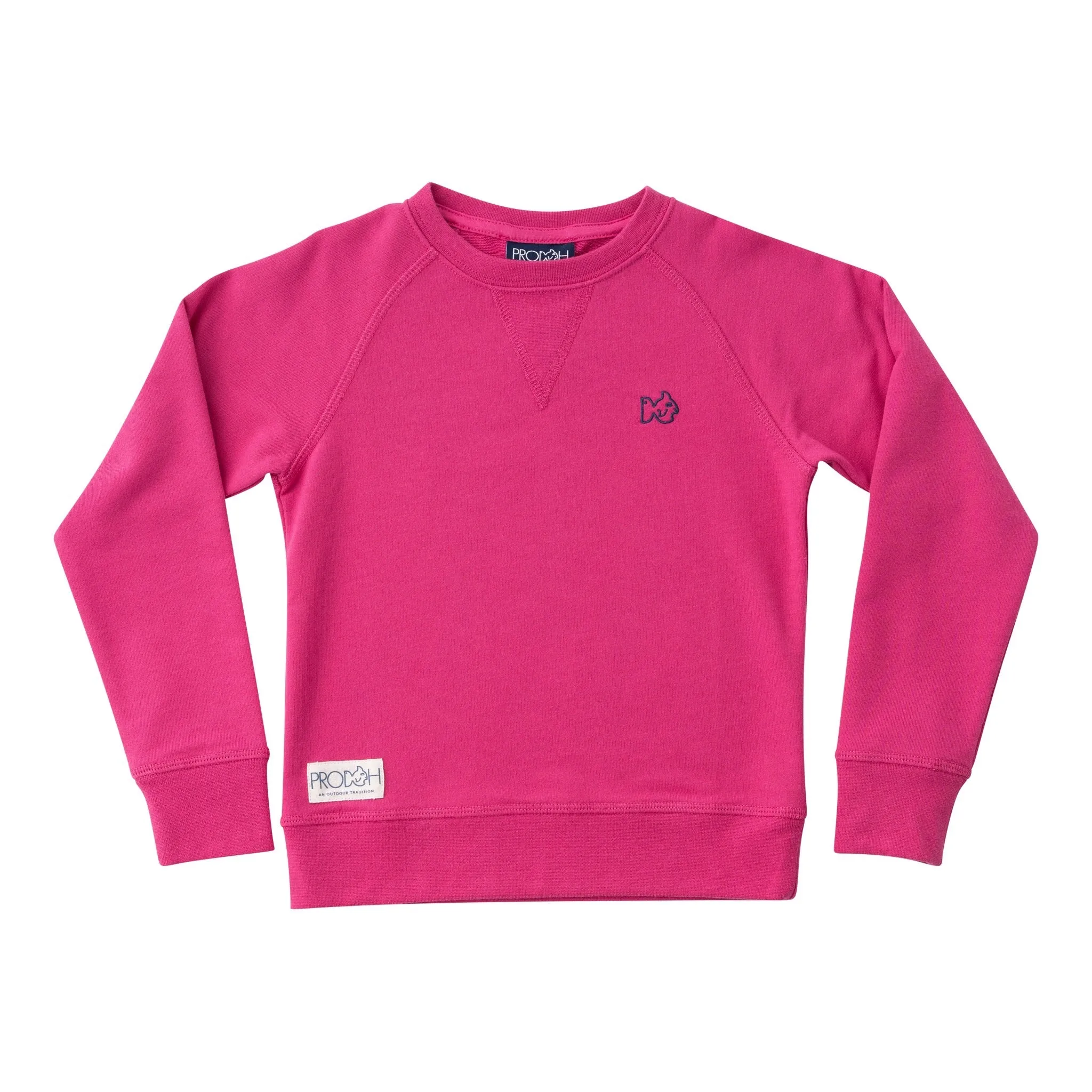 Girls' Crew Control Sweatshirt in Raspberry Rose