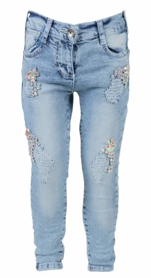 Girls' Jeans with Rhinestones