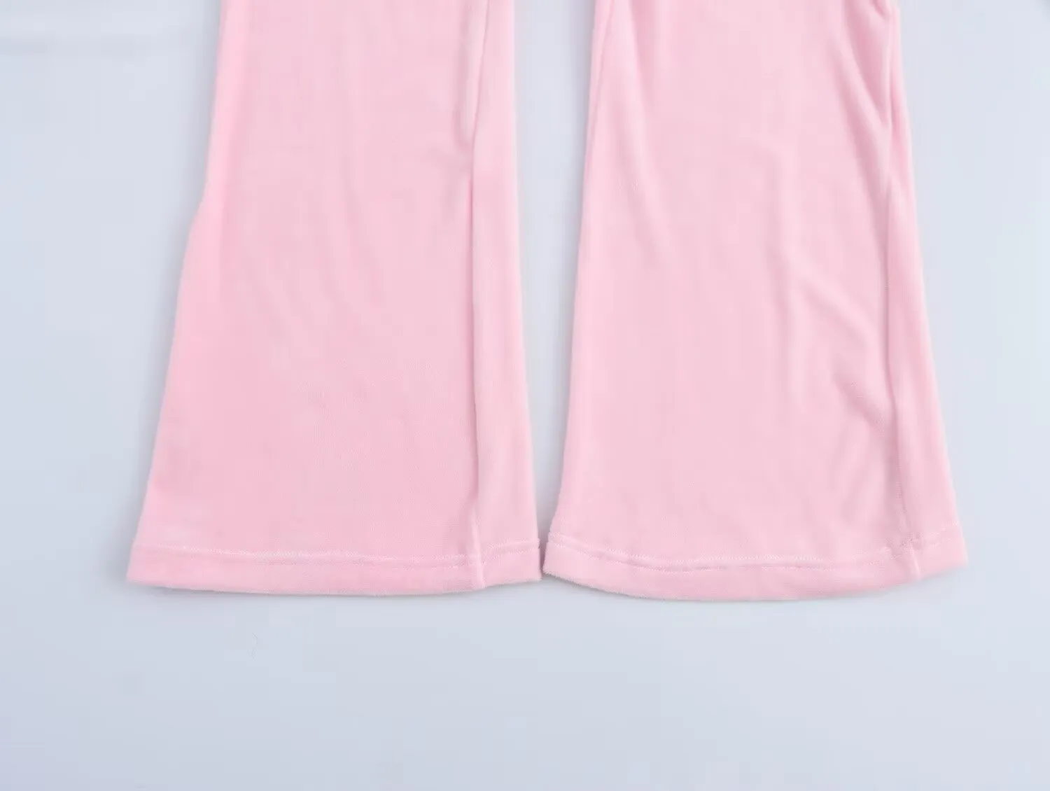 Graphic Print Velour Hoodie and Sweats Set