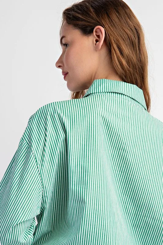 Green 2 piece Striped Set