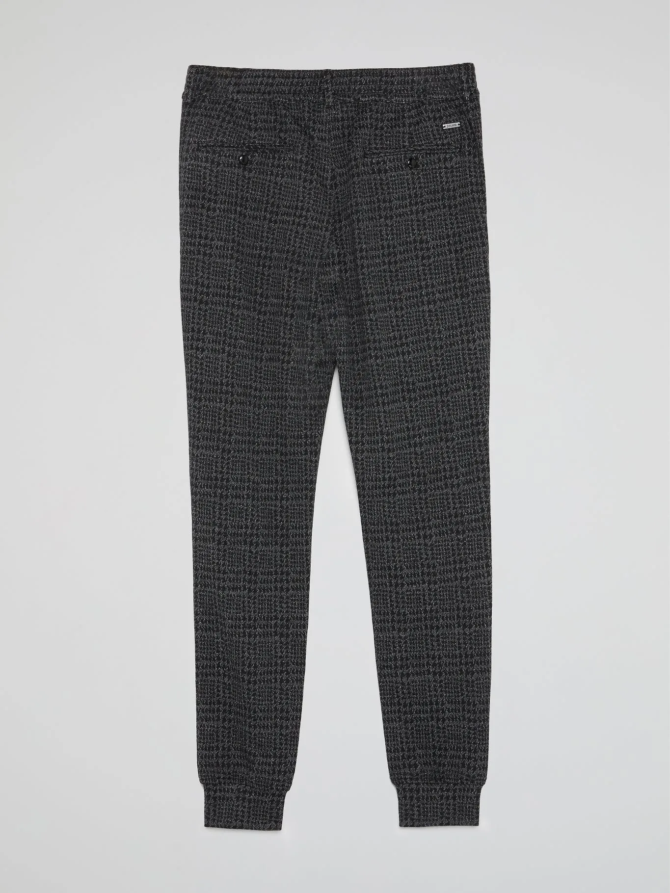 Grey Check Cuffed Pants