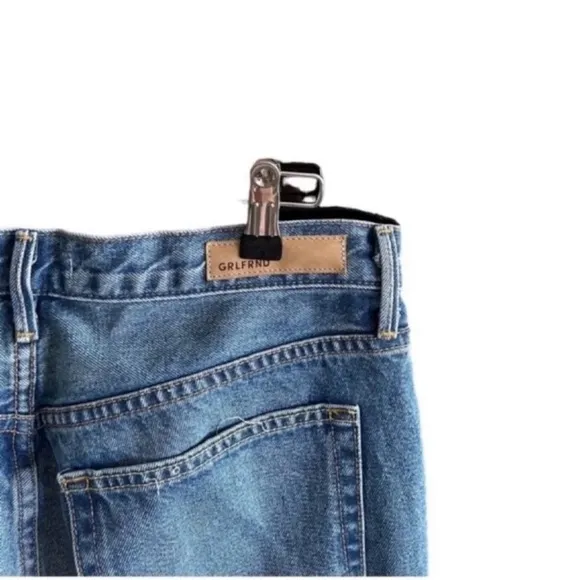GRLFRND KAROLINA FAUX PEARL &amp; CRYSTAL EMBELLISHED High Waist JEANS Size30