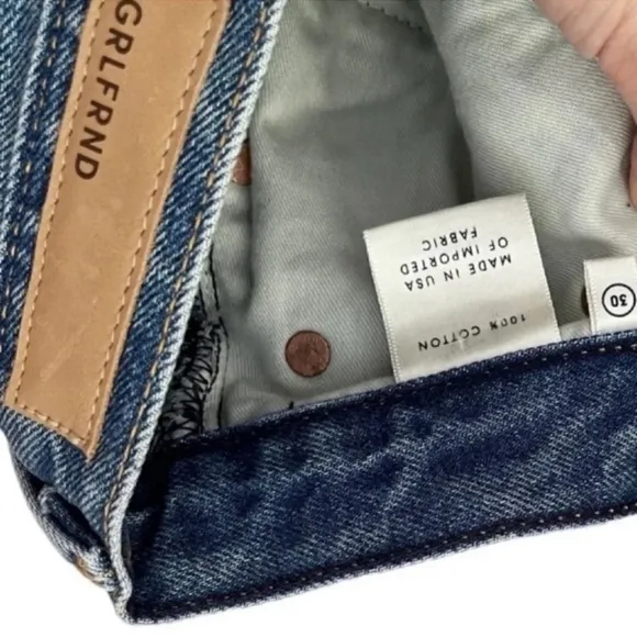 GRLFRND KAROLINA FAUX PEARL &amp; CRYSTAL EMBELLISHED High Waist JEANS Size30