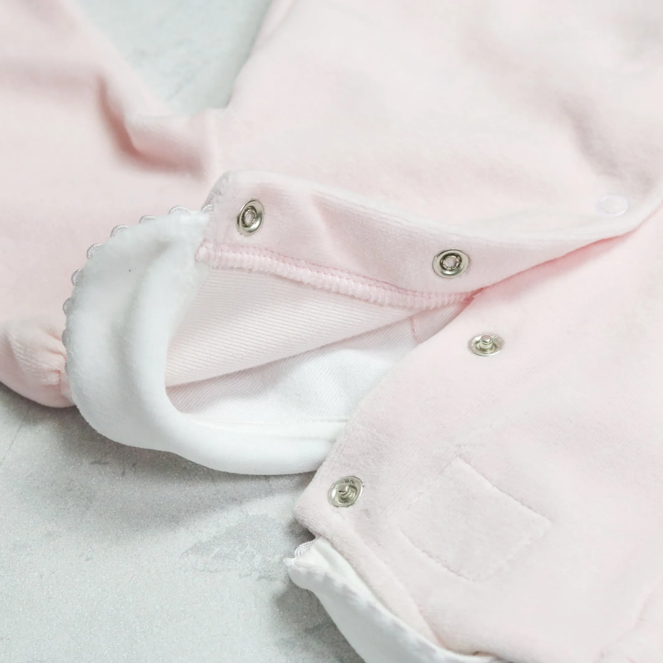 Hazel Velour Bunny Baby Girls Outfit
