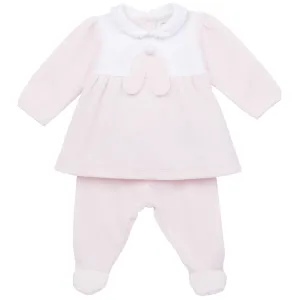 Hazel Velour Bunny Baby Girls Outfit