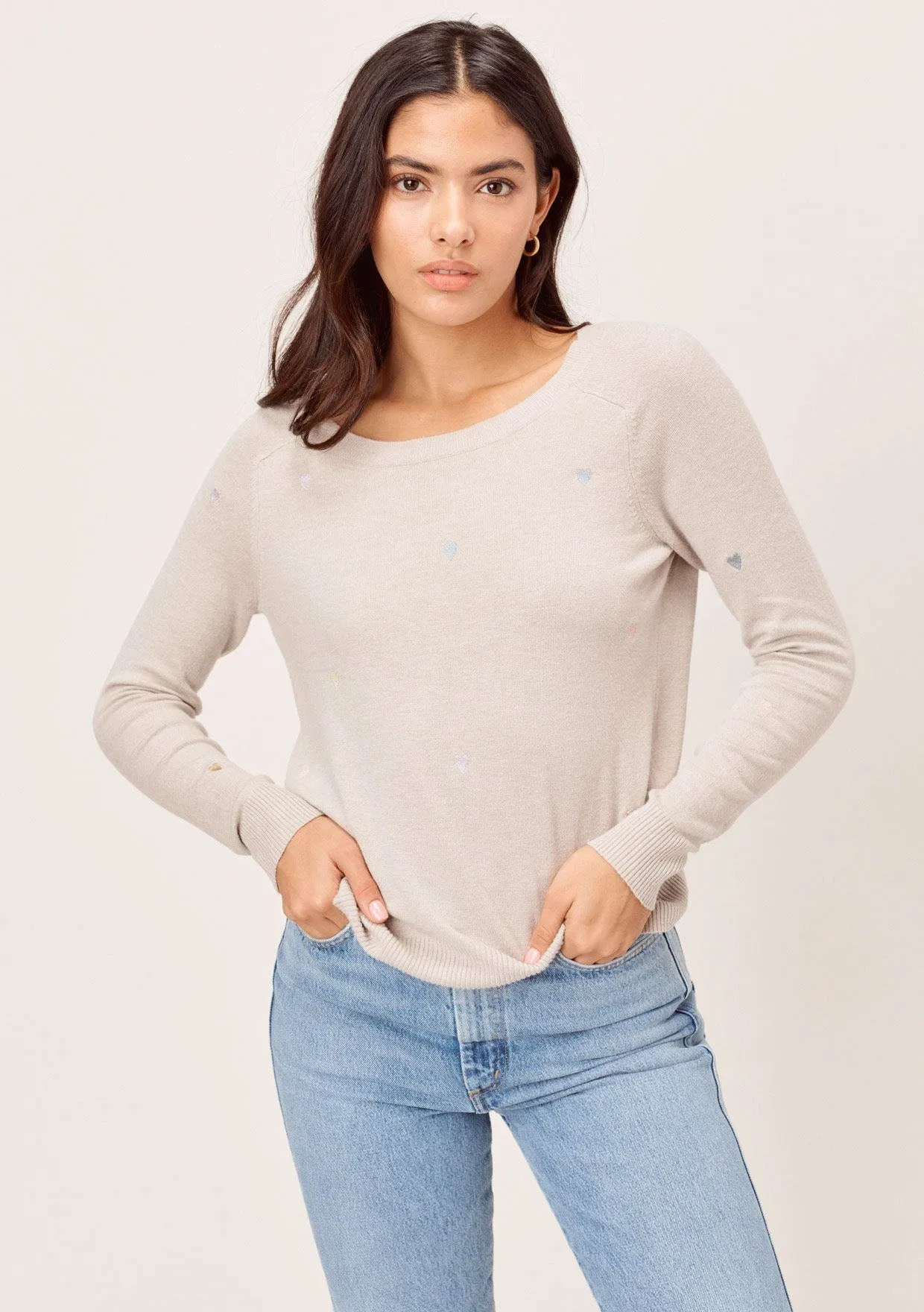 Heart Eyes Embroidered Sweater
