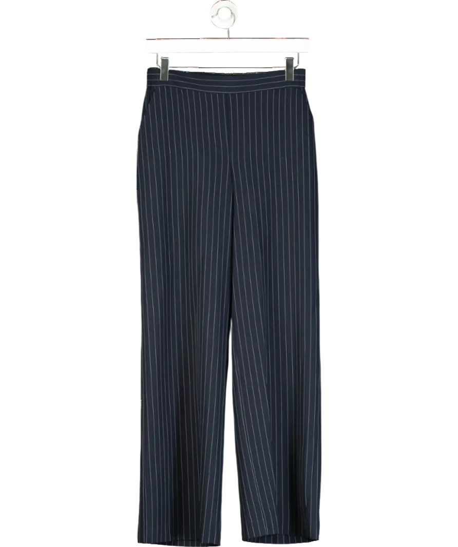 Helene Berman Blue Pinstriped Stretch Waistband Trouser UK S