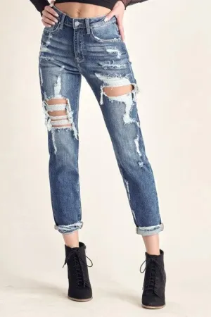 High Rise Boyfriend Jeans