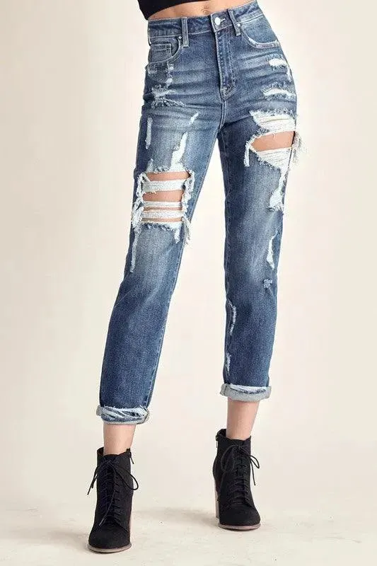 High Rise Boyfriend Jeans