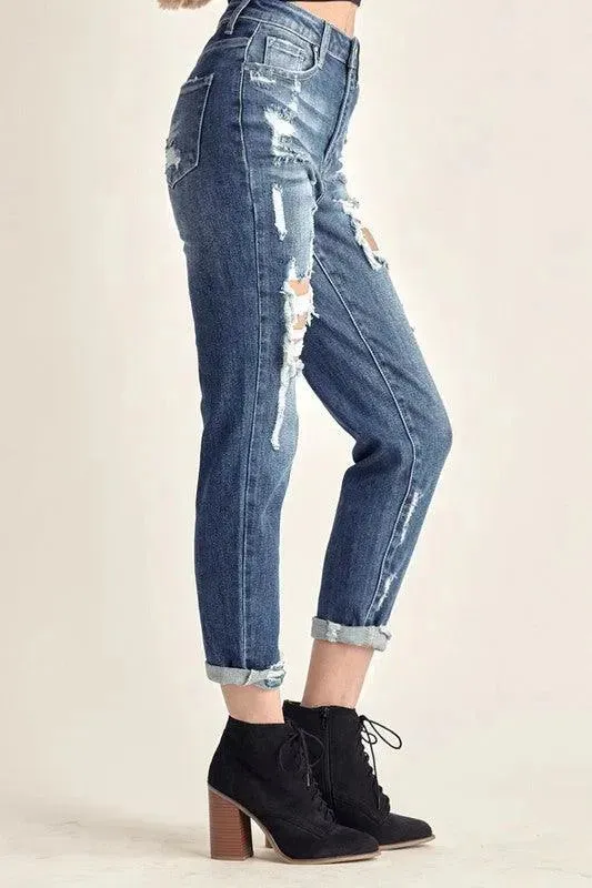 High Rise Boyfriend Jeans