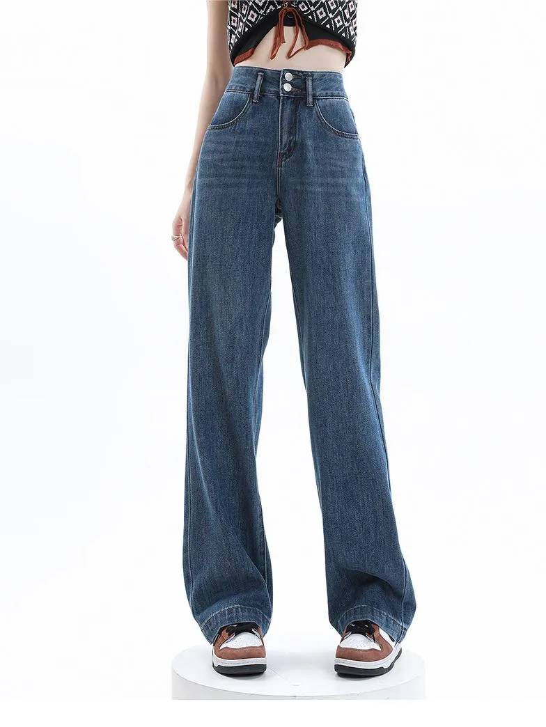 Hochgeknöpfte Air Jeans mit hoher Taille