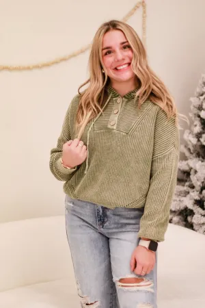 Home for the Holidays Olive Sweater