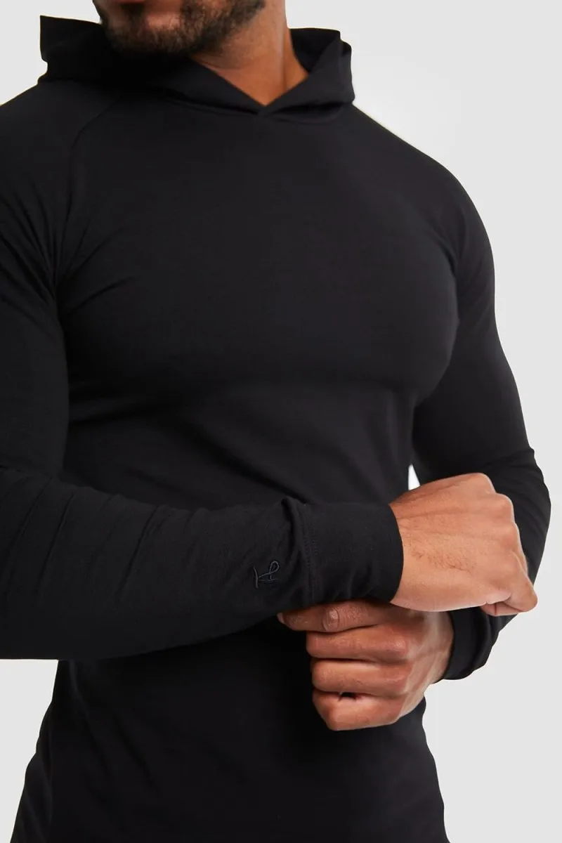 Hooded Top in Black
