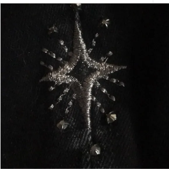 Hudson Nico Mid Rise Super Skinny Embellished Ankle Jeans Size 27.