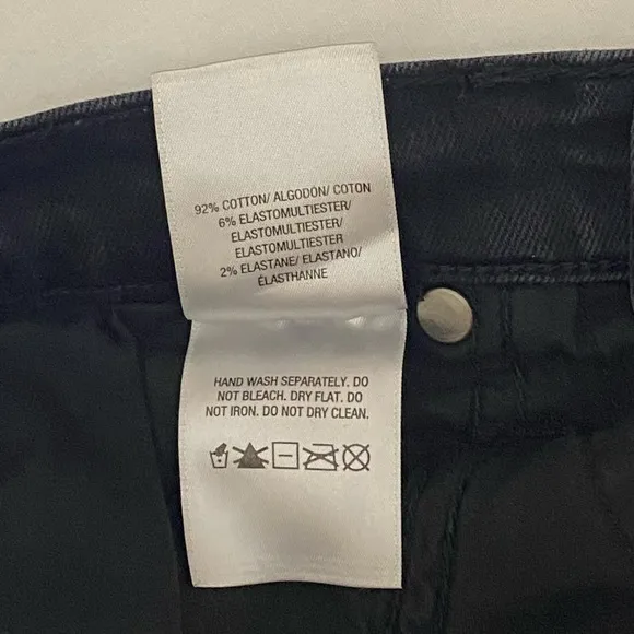 Hudson Nico Mid Rise Super Skinny Embellished Ankle Jeans Size 27.