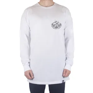 I Ride Sideways Shack Long Sleeve Tall Tee Mens White