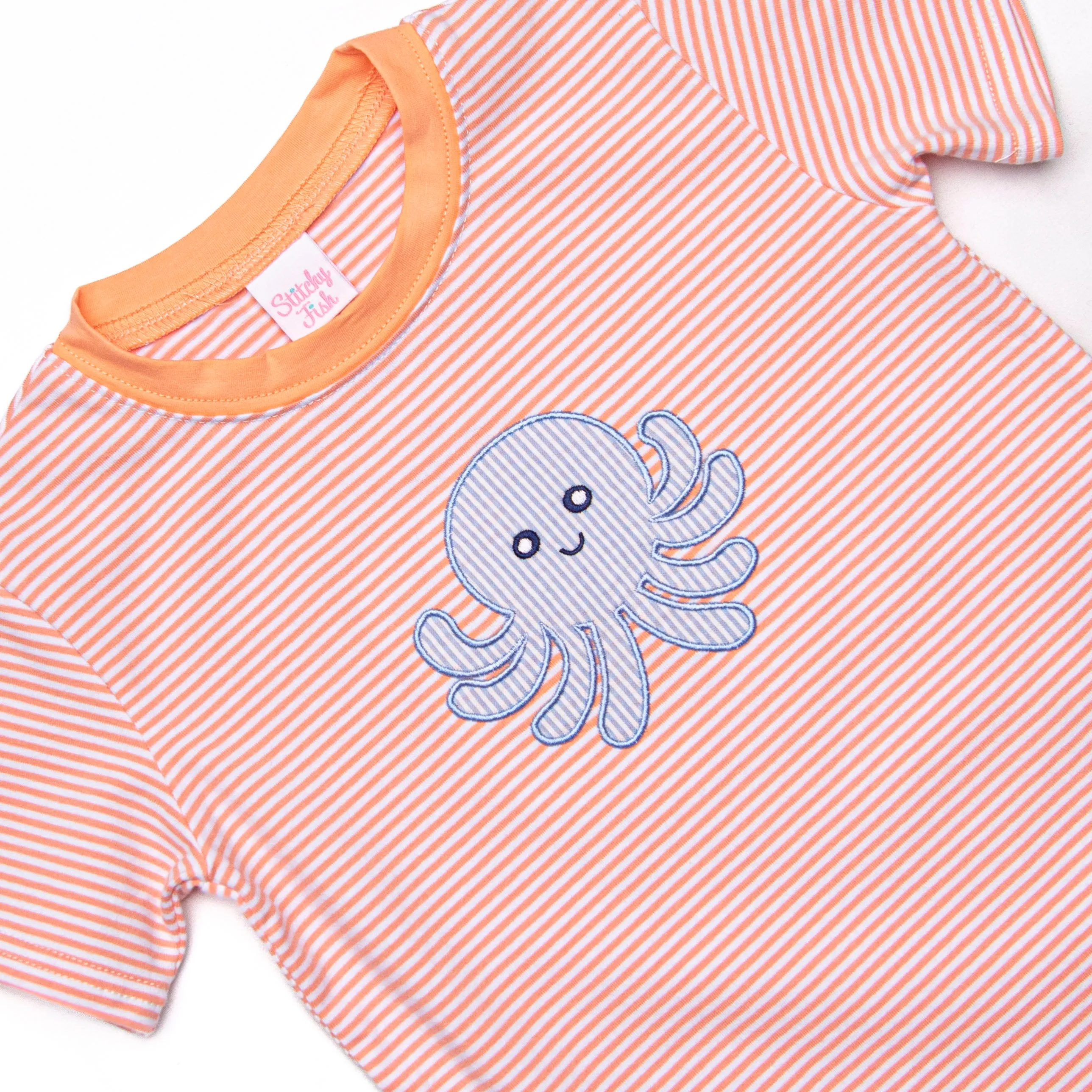 Ink-credible Applique Short Set, Orange