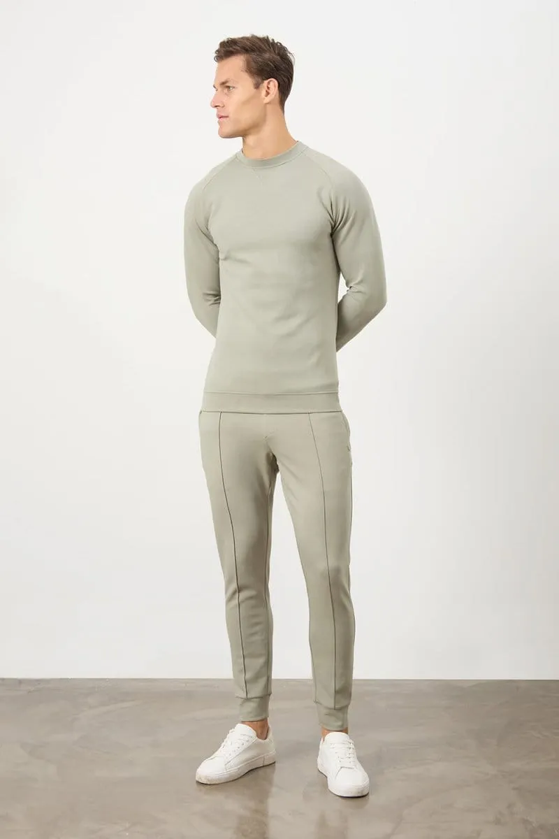 Interlock Sweat Jogger in Smoky Sage