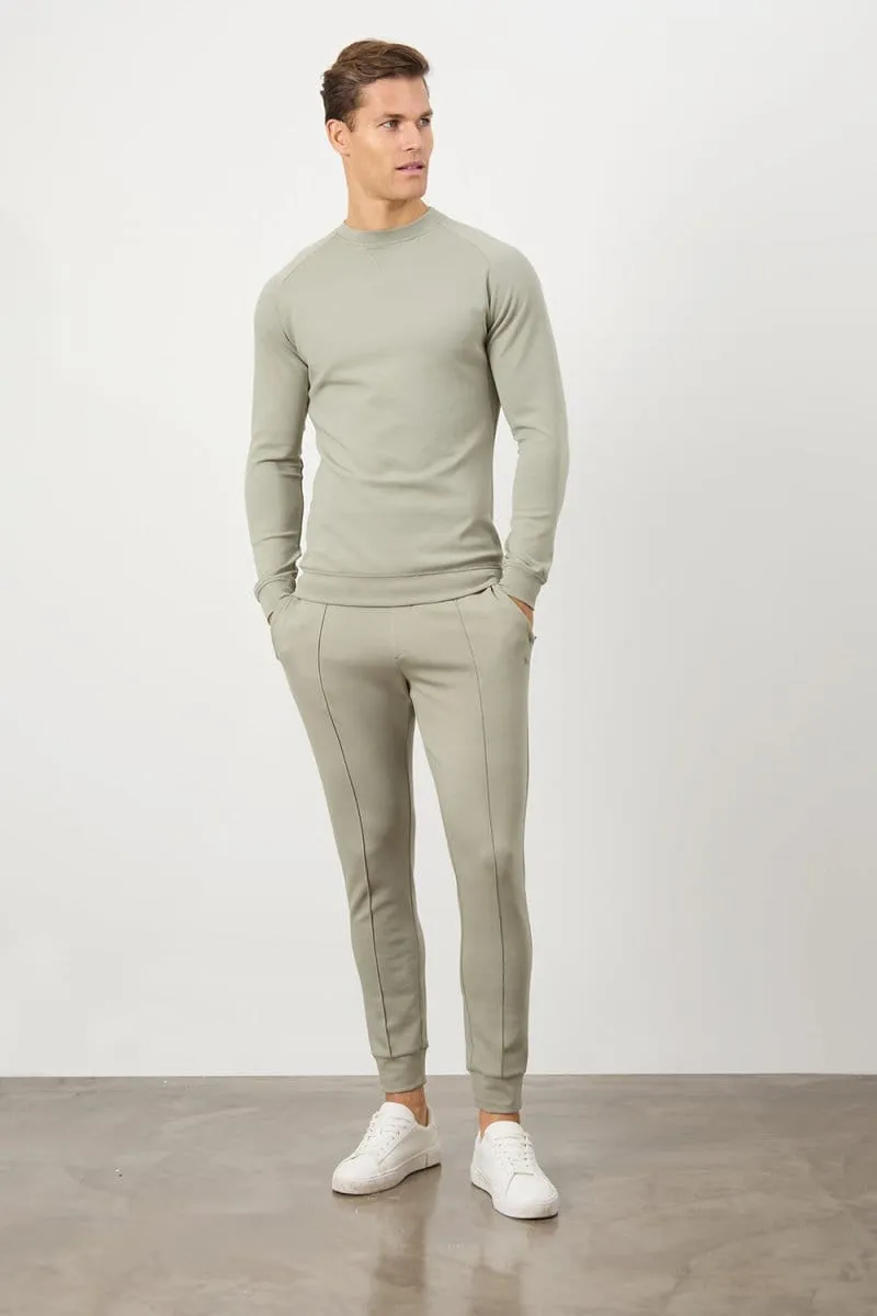 Interlock Sweat Jogger in Smoky Sage