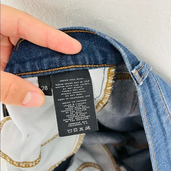 J BRAND BLUE DISTRESSED SKINNY BOYFRIEND JEANS AIDEN FLINTLOCK