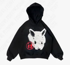 JazzHer Cute Pattern Punk Y2K Fashion Gothic Printing Harajuku Hoodies Streetwear Hooded Woman's Clothes Vintage Aesthetic Streetwear