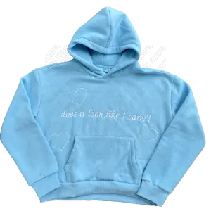 JazzHer Embroidered Letters Solid Color Sweet Cute Hoodie Women's Y2K Style Streetwear Harajuku High Street Casual Pullover Sweatshirt