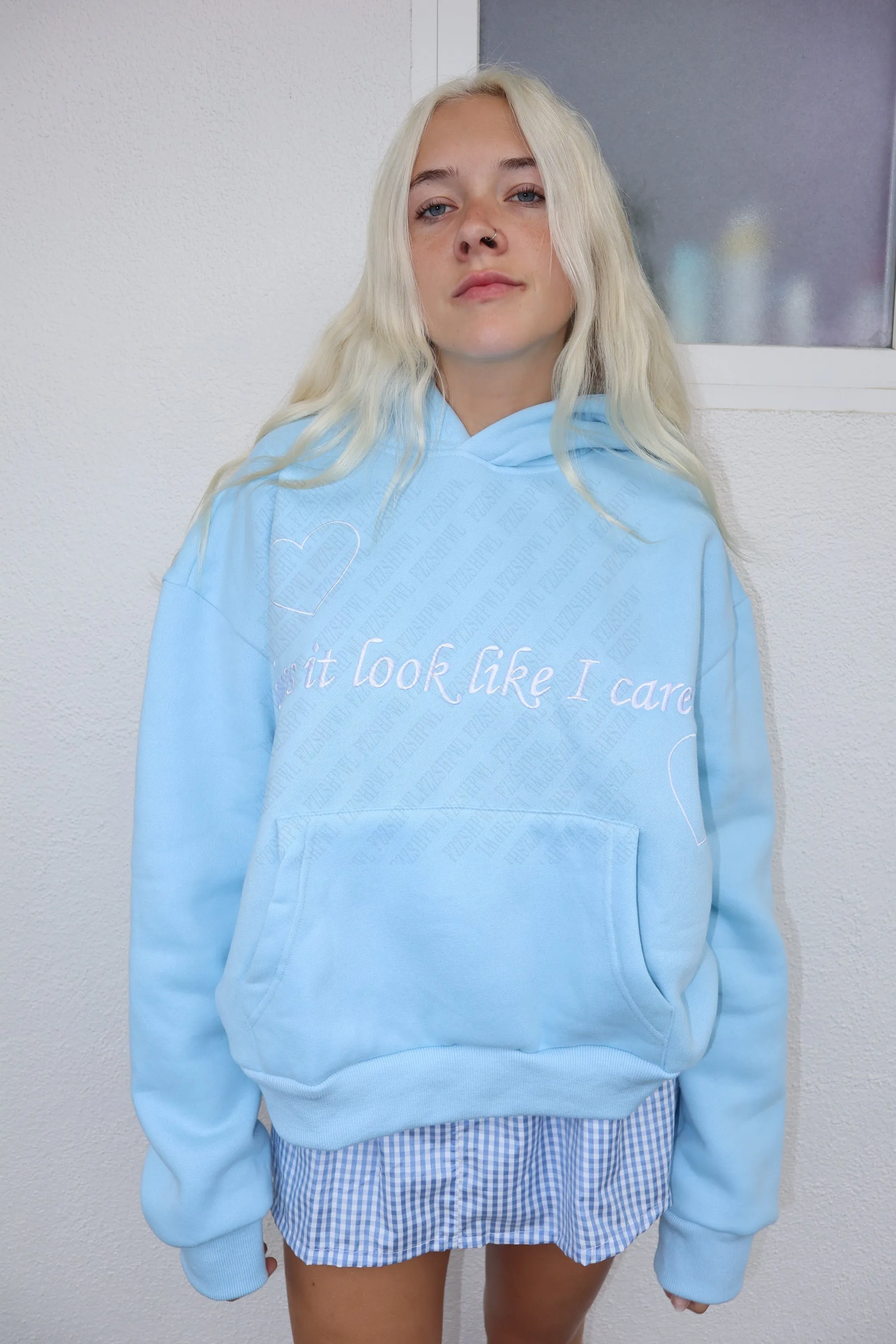 JazzHer Embroidered Letters Solid Color Sweet Cute Hoodie Women's Y2K Style Streetwear Harajuku High Street Casual Pullover Sweatshirt