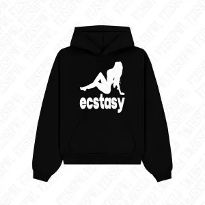 JazzHer High street American vintage autumn and winter pullover sweatshirt punk hip-hop chic pattern print gothic rock hooded sweatshirt
