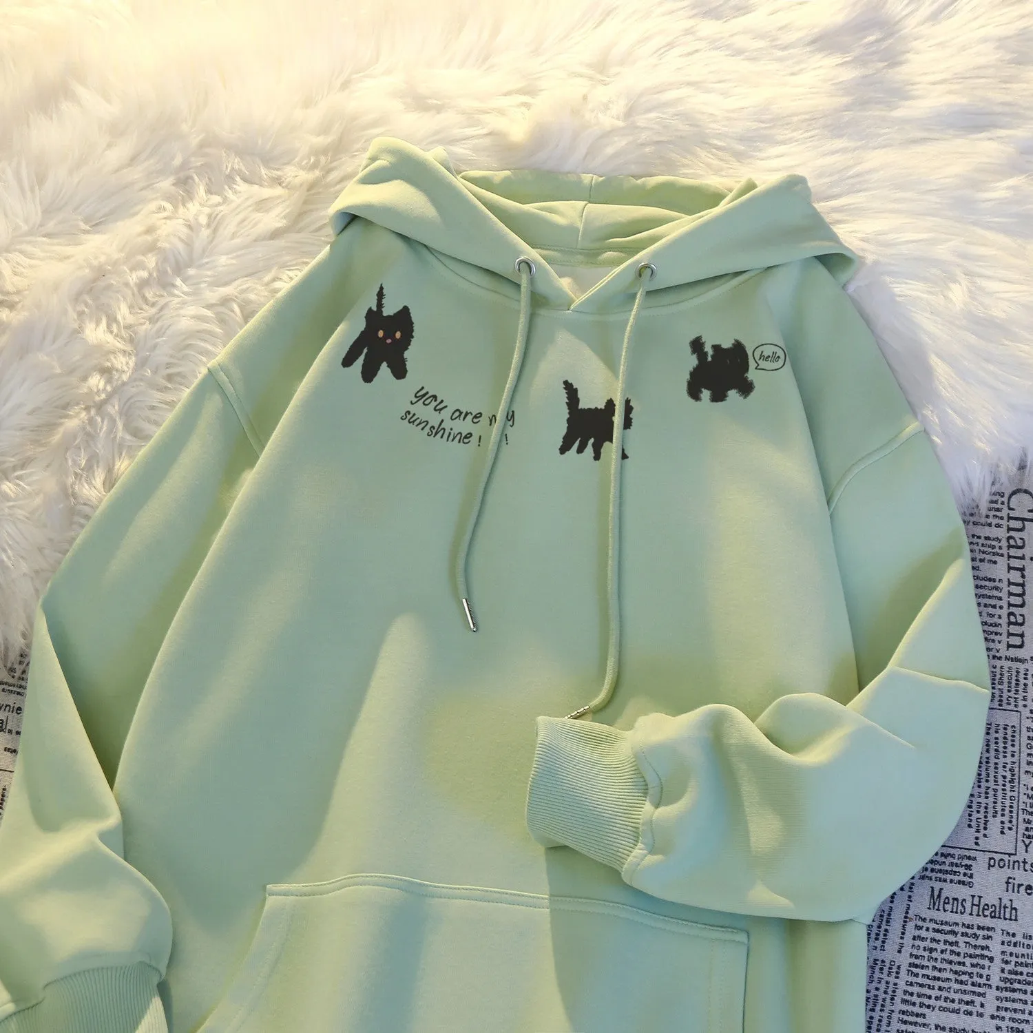 JazzHer Thicked Hoodie Women's Clothing Anime Print Hooded Sweatshirts Oversized Tops 2025 Ropa Mujer Fashion Casual Warm Hoodies 49C884