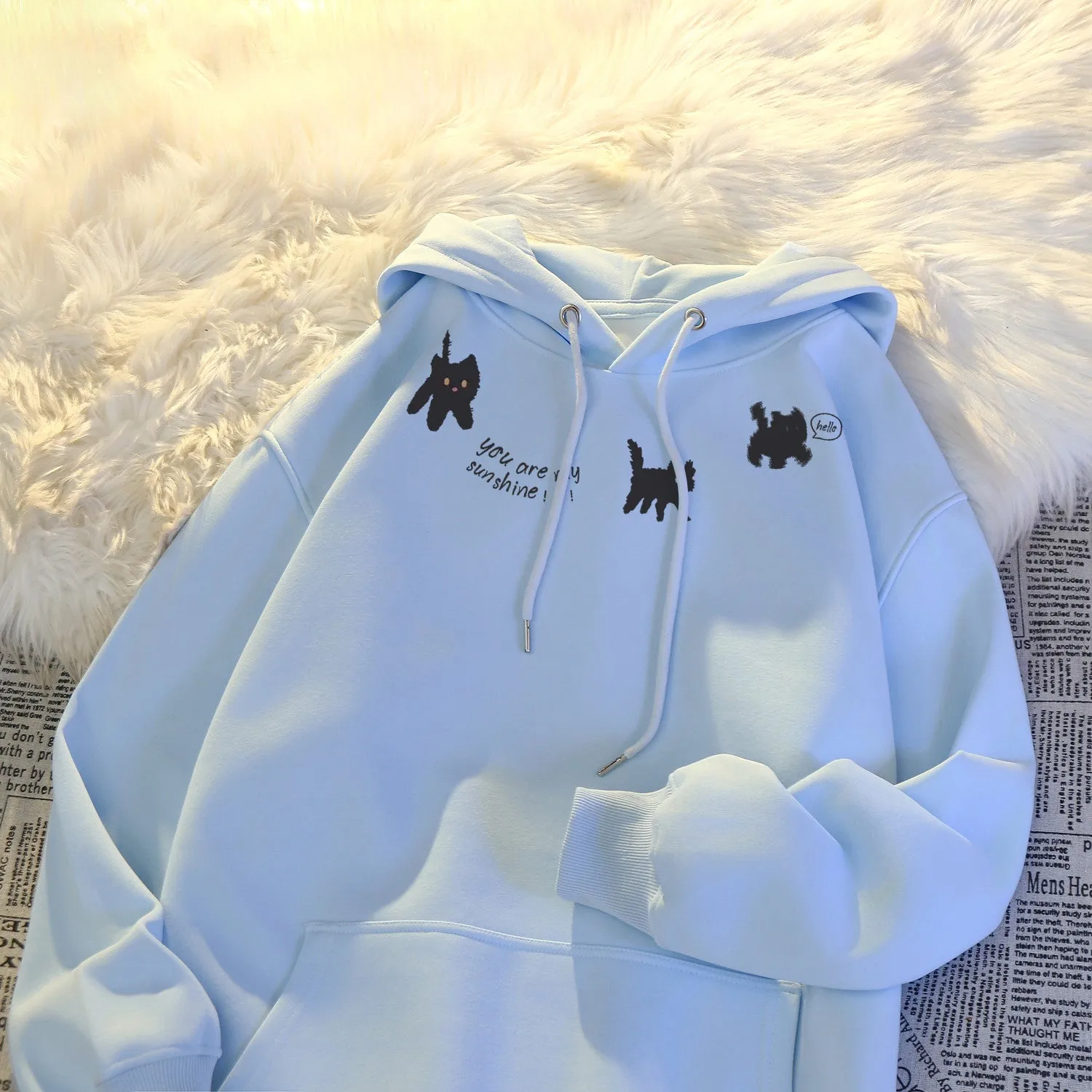 JazzHer Thicked Hoodie Women's Clothing Anime Print Hooded Sweatshirts Oversized Tops 2025 Ropa Mujer Fashion Casual Warm Hoodies 49C884