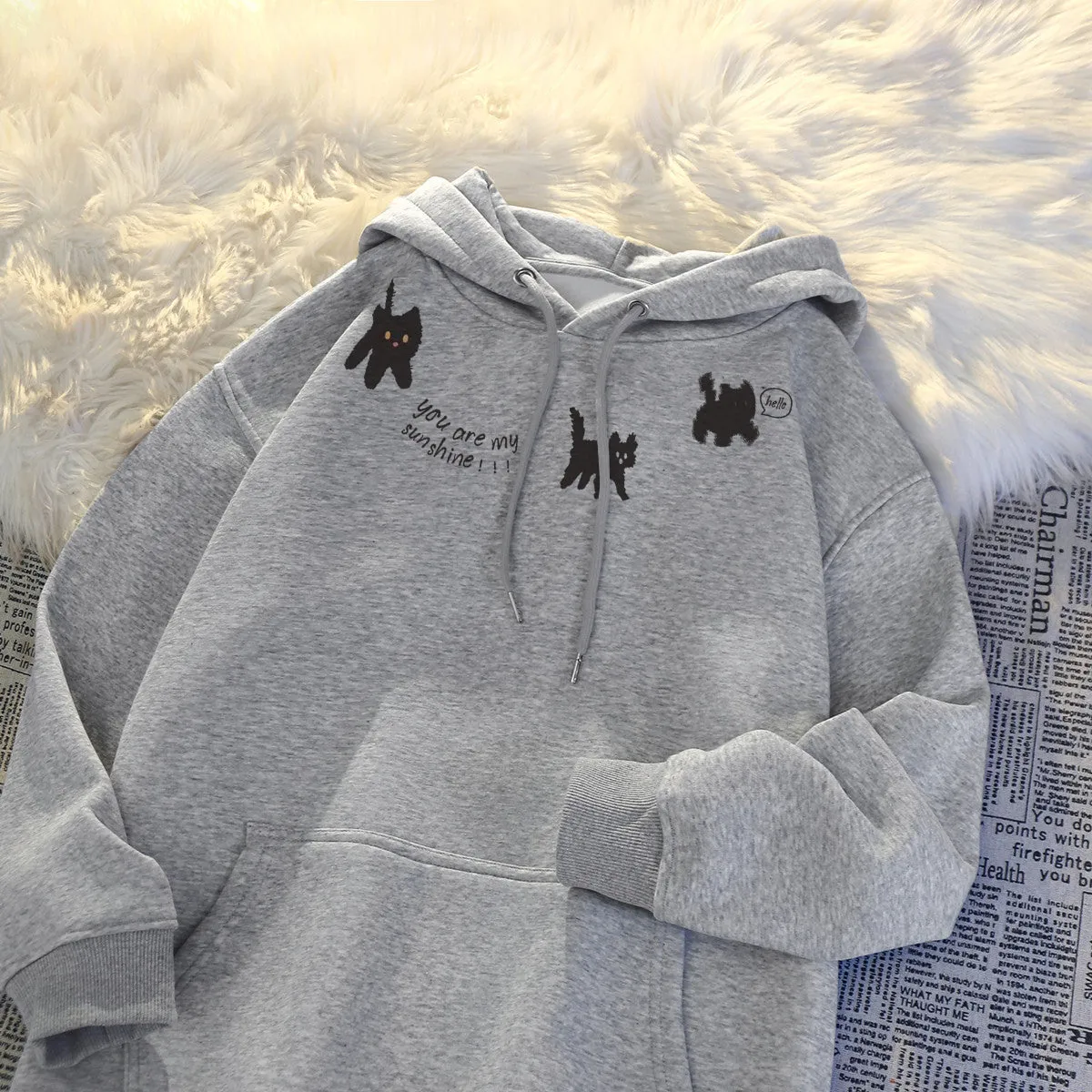 JazzHer Thicked Hoodie Women's Clothing Anime Print Hooded Sweatshirts Oversized Tops 2025 Ropa Mujer Fashion Casual Warm Hoodies 49C884