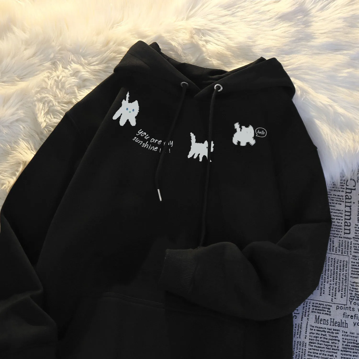 JazzHer Thicked Hoodie Women's Clothing Anime Print Hooded Sweatshirts Oversized Tops 2025 Ropa Mujer Fashion Casual Warm Hoodies 49C884
