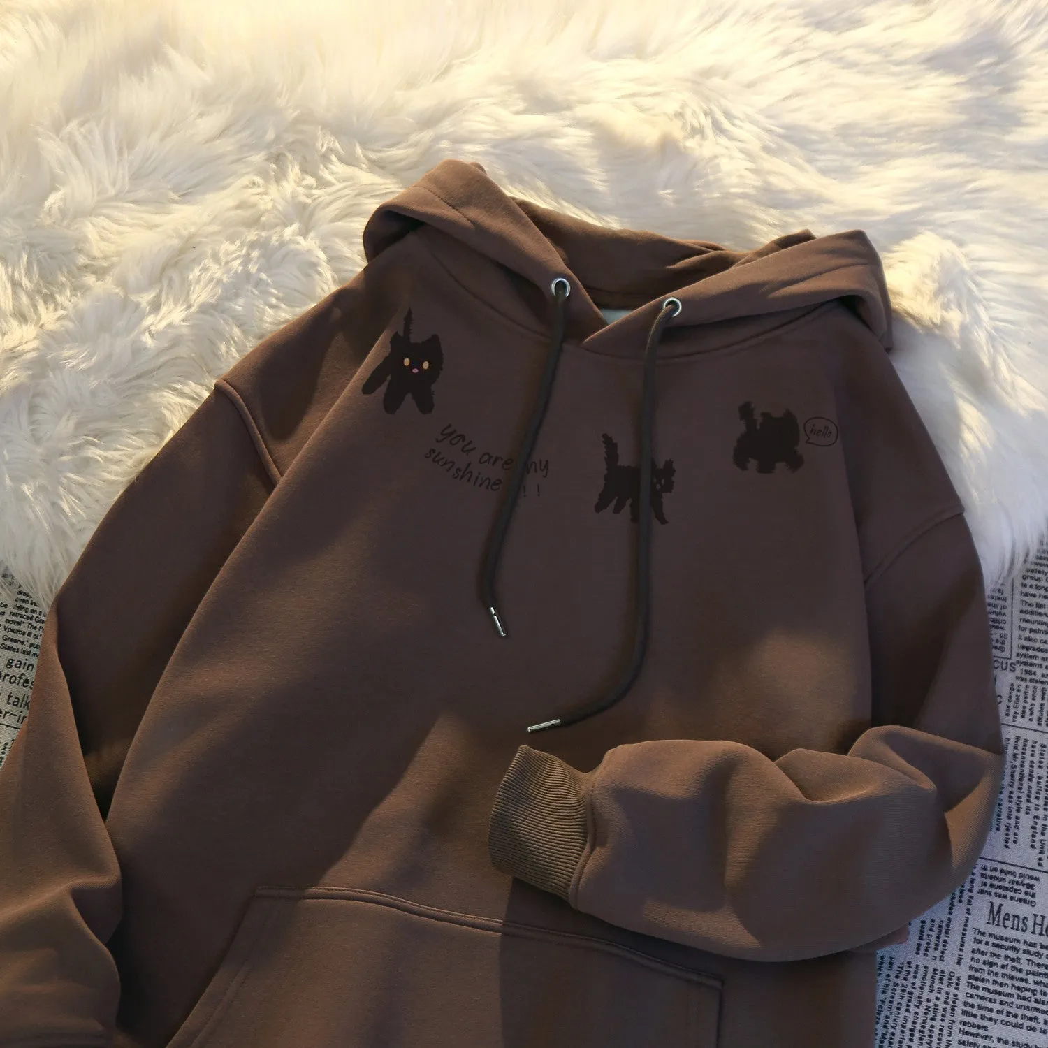 JazzHer Thicked Hoodie Women's Clothing Anime Print Hooded Sweatshirts Oversized Tops 2025 Ropa Mujer Fashion Casual Warm Hoodies 49C884