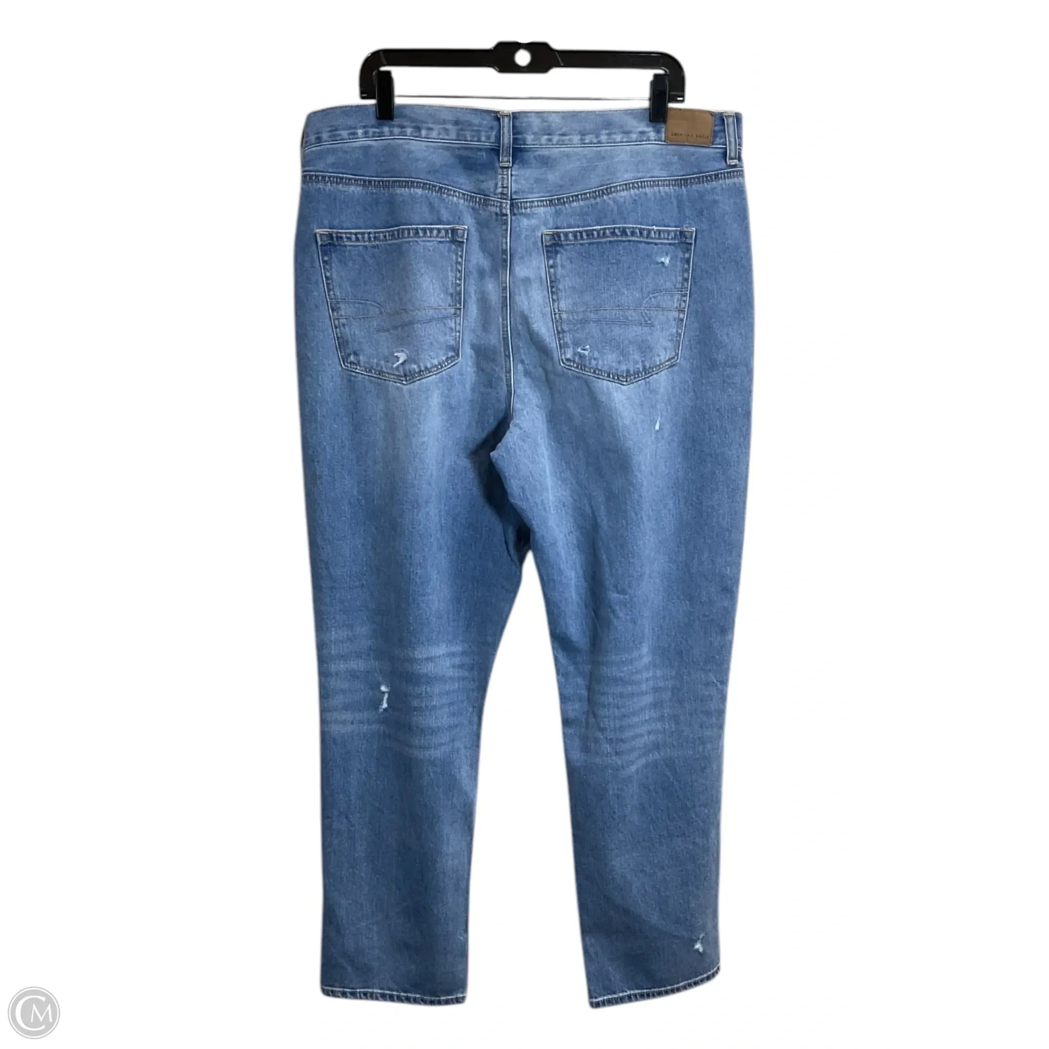 Jeans Boyfriend By American Eagle In Blue Denim, Size: 18