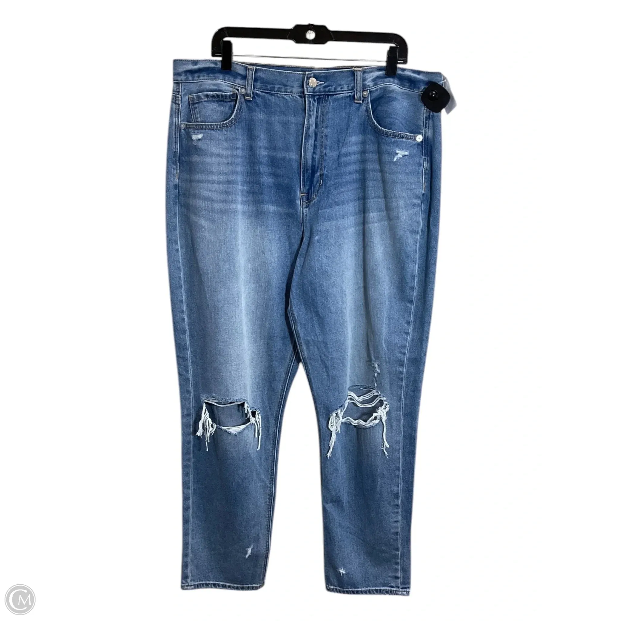 Jeans Boyfriend By American Eagle In Blue Denim, Size: 18