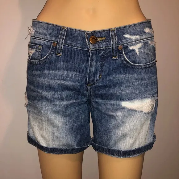 Joe’s jeans distressed boyfriend jean shorts 24